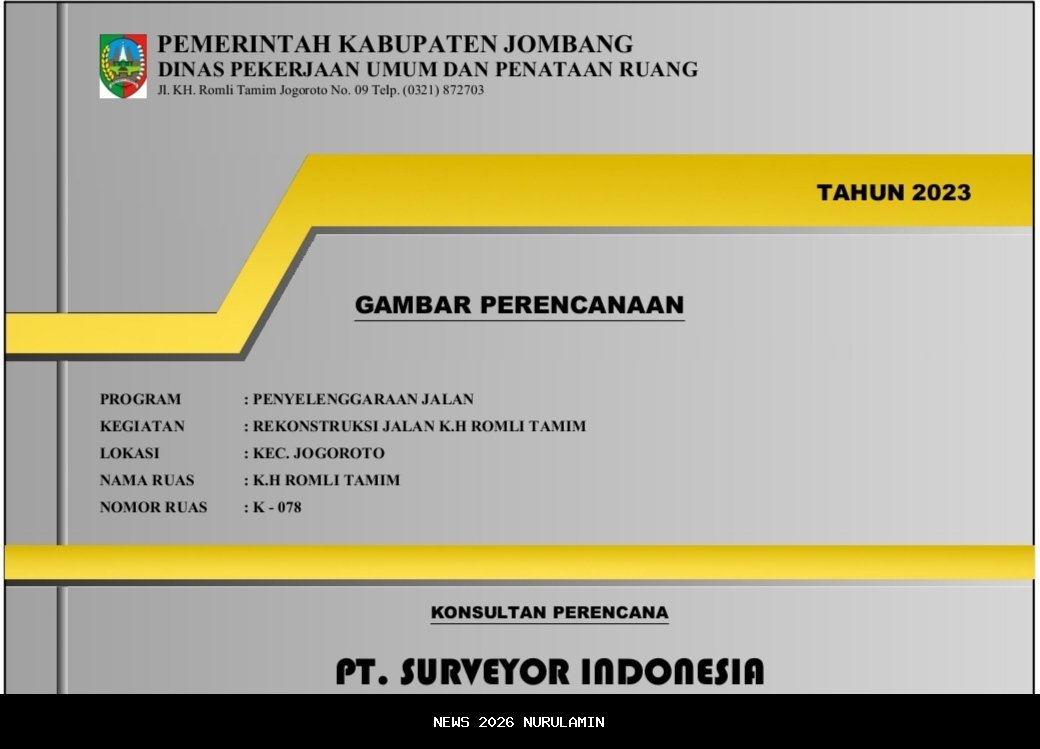 Prioritaskan Jalan Mojolegi–Panglungan, DPUPR Jombang Mulai Lelang Proyek Awal 2026