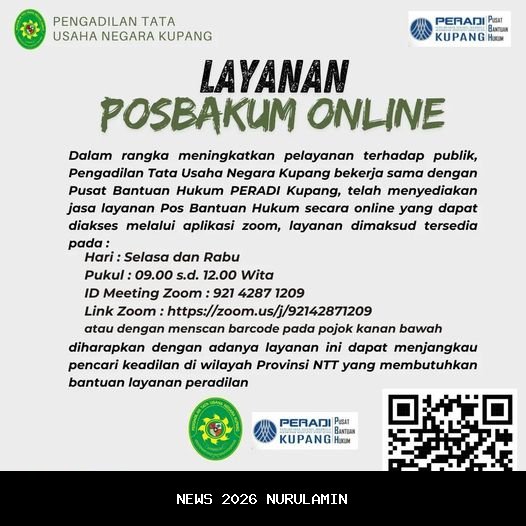 Kemenkum Sultra Ikuti Peresmian Pos Bantuan Hukum Secara Daring