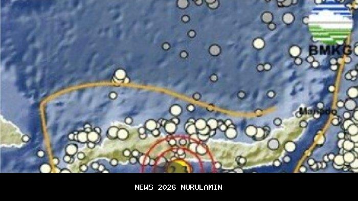 Gempa bumi guncang NTT Sabtu 3 Januari 2026, gempanya terjadi sore ini