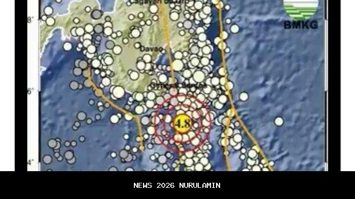 Gempa terkini di Sulut Senin 12 Januari 2026, berikut info BMKG