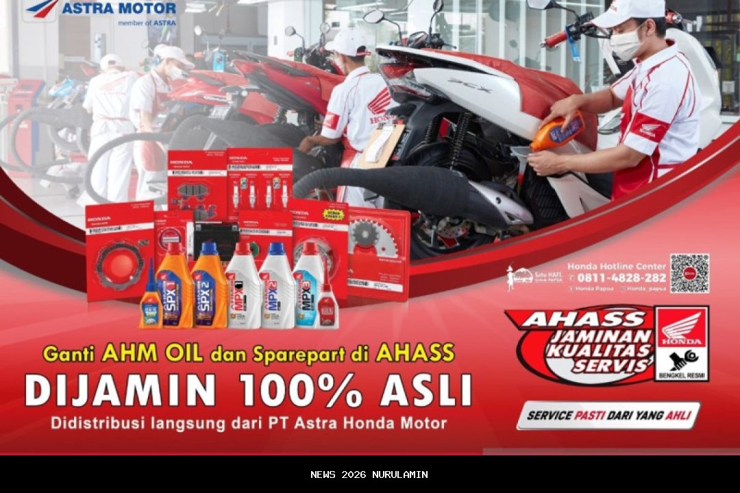 Servis Rutin AHASS Mulai Rp99.000, Astra Motor Papua Jamin Motor Tetap Optimal