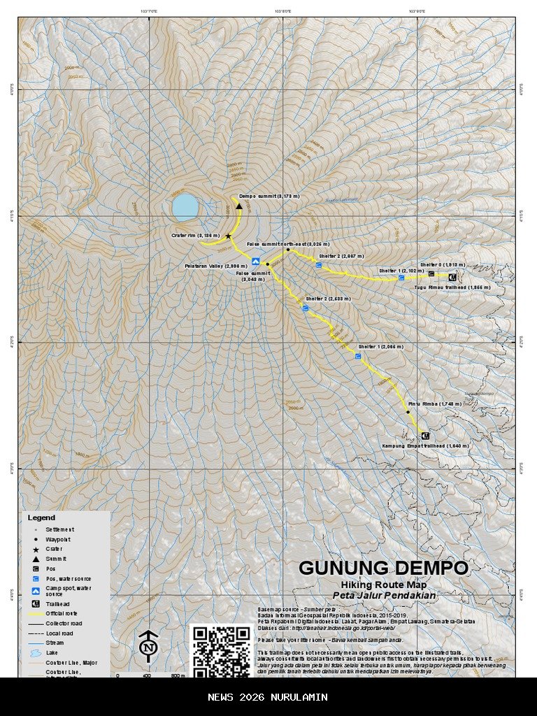 Jalur Pendakian Gunung Dempo Ditutup 3 Bulan