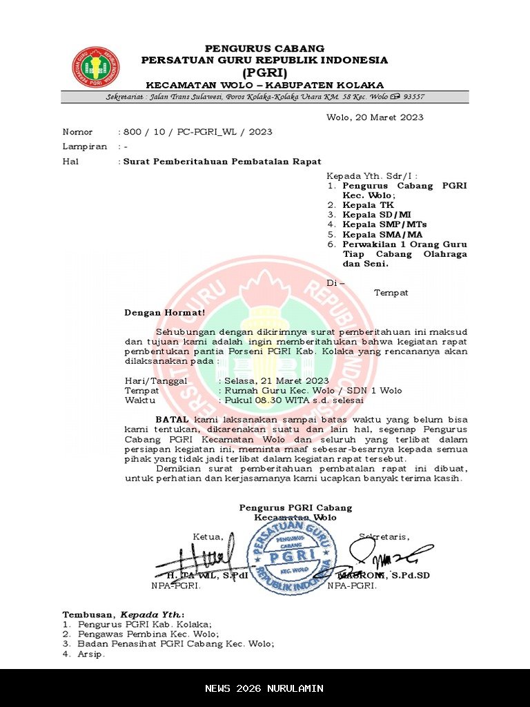 Pembatalan Rapat Pleno PBNU Diumumkan