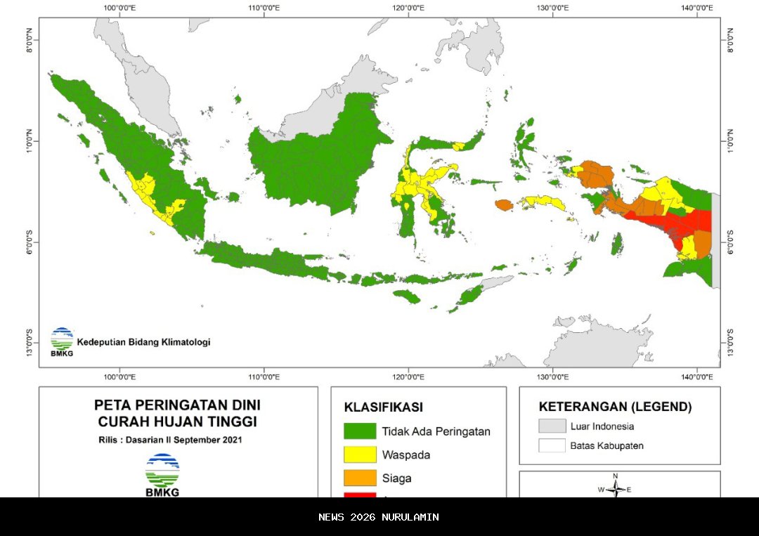 BMKG: Waspadai Curah Hujan Tinggi, Tasikmalaya Masuk Zona Waspada