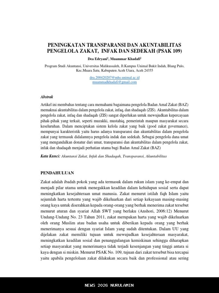 Waktunya Pengelola Zakat Berubah: Transparansi Wajib, Bukan Pilihan
