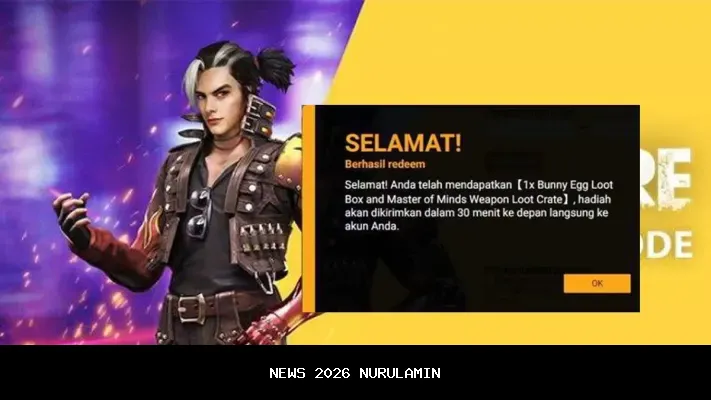 Kode redeem FF terbaru 3 Januari 2026, klaim hadiah gratis hari ini