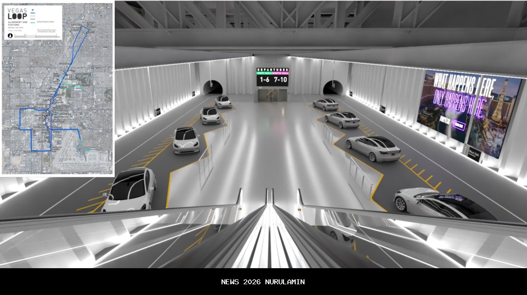 Terobosan Elon Musk: Vegas Loop Tembus Bandara Las Vegas, Harga Mulai Rp80 Ribu