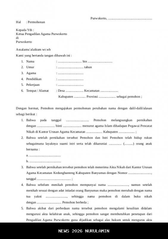 Purboyo Kembali Ajukan Perubahan Nama di Pengadilan Negeri Solo