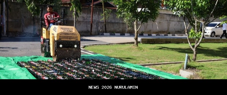Polres Kukar hancurkan ribuan botol minuman keras untuk menjaga kondusivitas