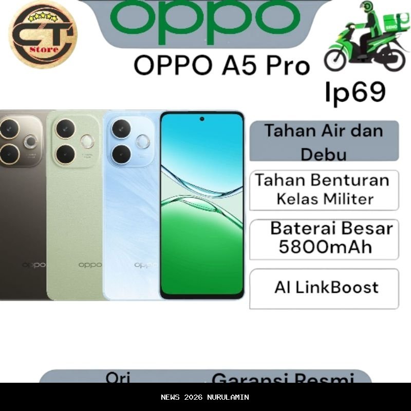 Oppo A5: Smartphone Tahan Air Harga Murah yang Laku Keras