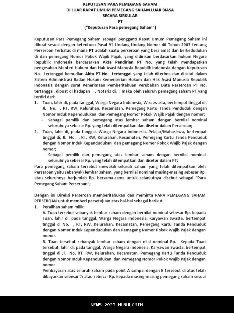 Akte RUPS PT LEB Ungkap Struktur Jaksa