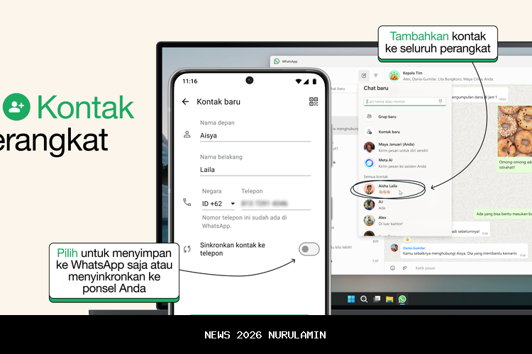 Cara Tambah Kontak Baru di WhatsApp Web Tanpa Buka Ponsel