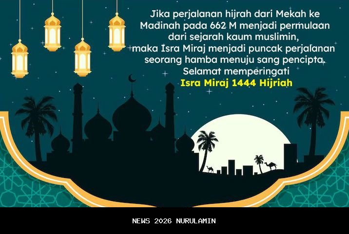 30 Kata Mutiara Isra Miraj Nabi 2026, Caption Islami Menyentuh Medsos