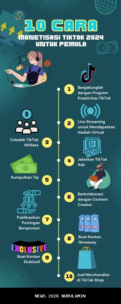 Cuan Melimpah? Ini Cara Kerja dan Syarat Monetisasi TikTok