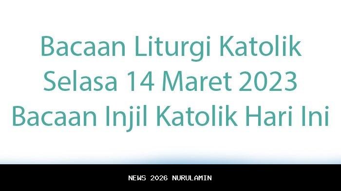 Bacaan Injil Katolik Hari Ini 5 Januari 2026