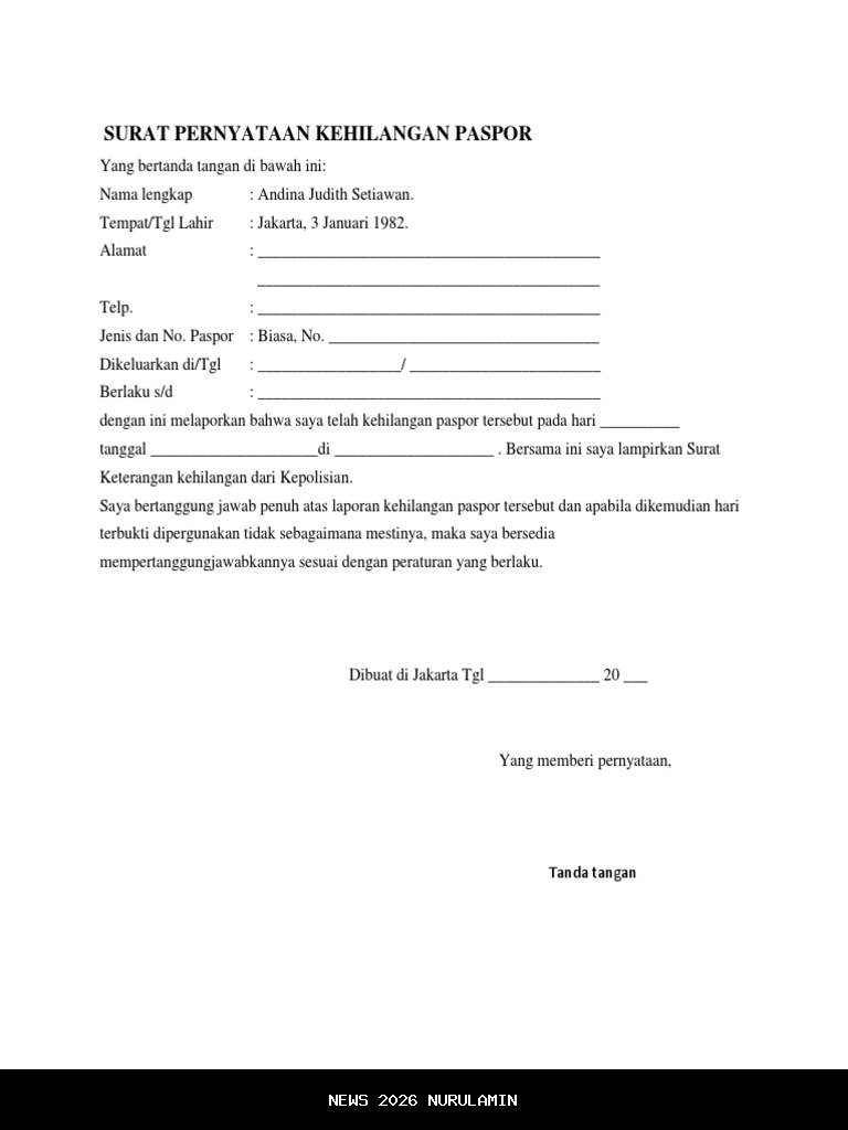 Kehilangan Paspor Saat Liburan, Ini 4 Langkah Penting