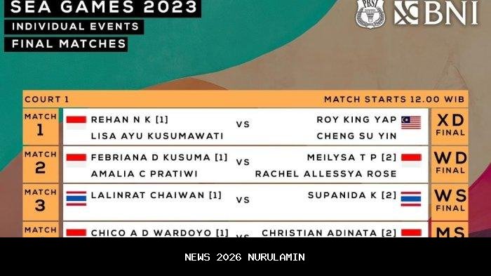 Jadwal Semifinal Badminton SEA Games 2025 di iNews TV: 8 Wakil Indonesia Siap Tampil