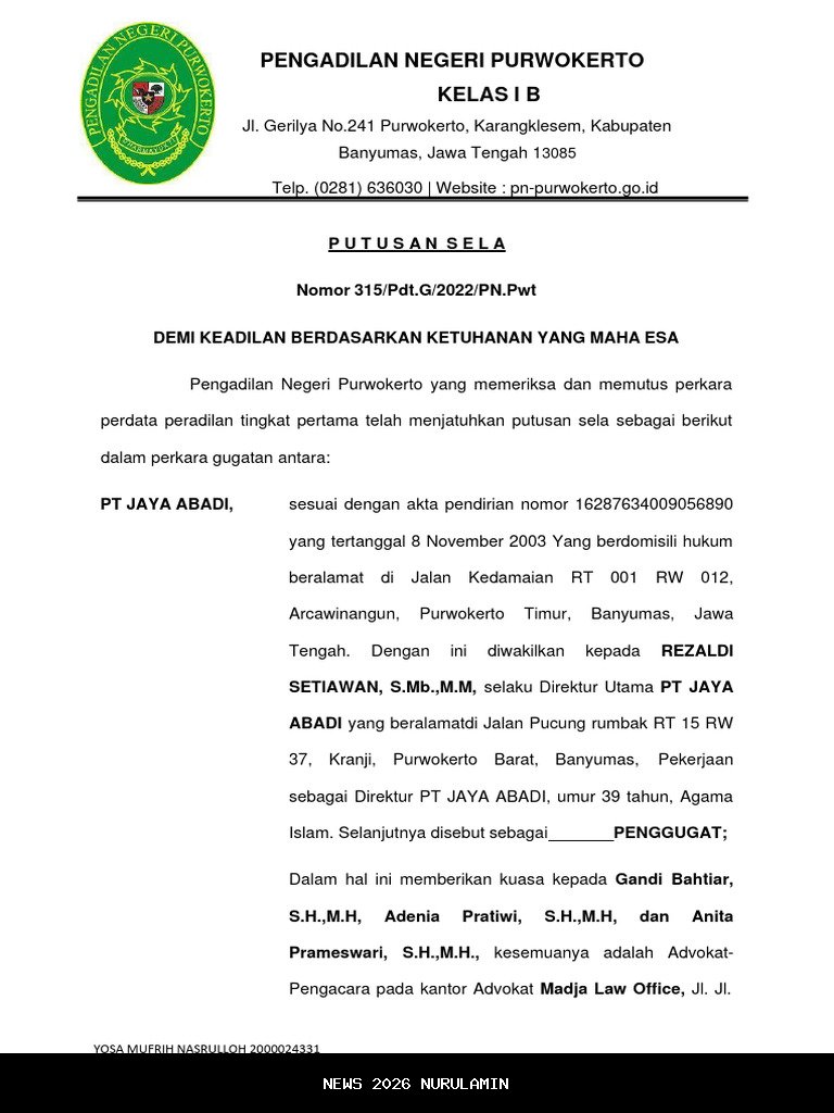 Opini: Dinamika Putusan Perdata dan Proses Pidana Kasus Tanah Jalan Veteran Kupang