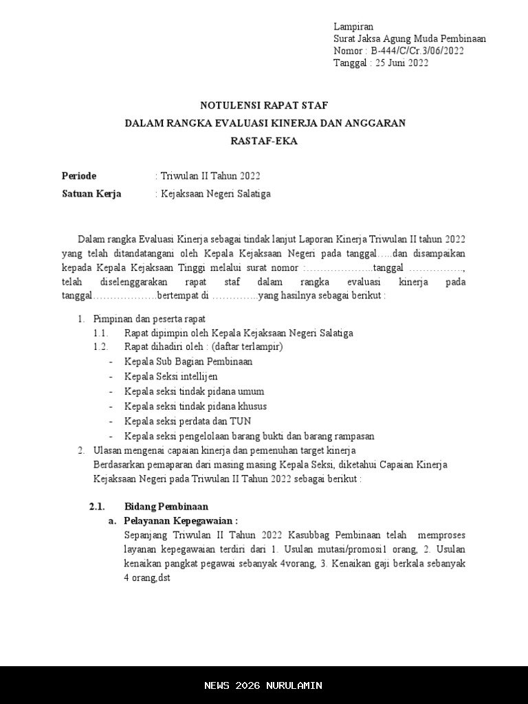 Pemecatan Kajari Tangerang, Bekasi, dan HSU, Kejagung: Evaluasi Kinerja dan Percepatan Penegakan Hukum