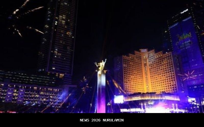 Detik-detik Spektakuler Jakarta Tahun 2026 di Balik Larangan Kembang Api, Bundaran HI Penuh Pengunjung