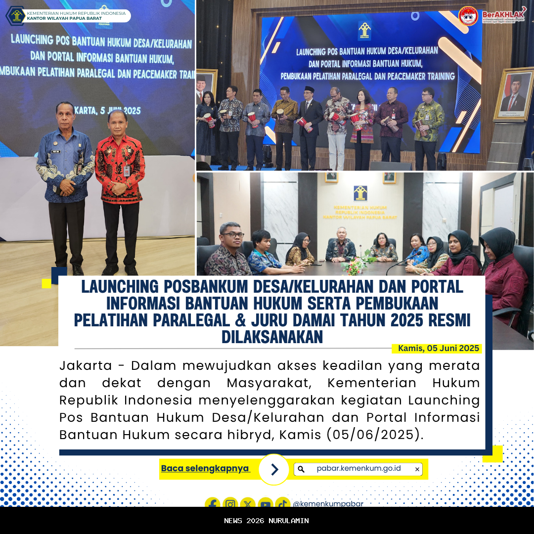 Pos Bantuan Hukum dan Pelatihan Paralegal 2025 Dibuka di Bali