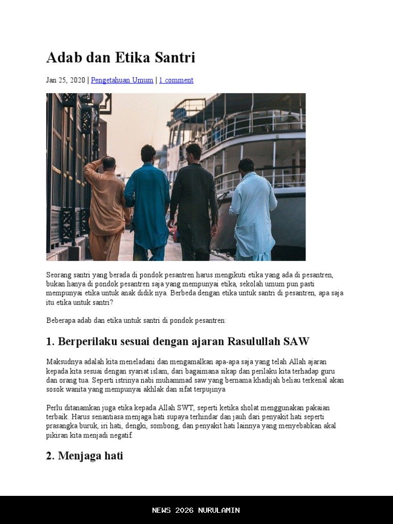 Erosi Moral dalam Jiwa Santri dan Nahdliyyin