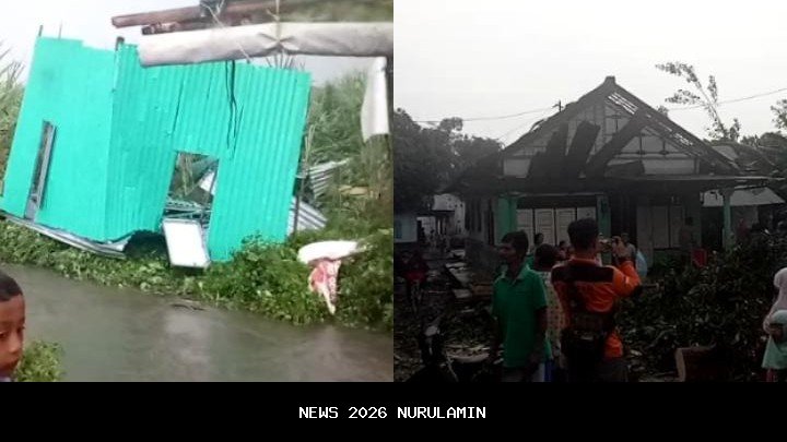 Angin Puting Beliung Hancurkan Huntara Konga, Atap Unit Terbang Raib ke Kali
