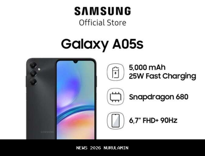 Samsung Galaxy AO5s: HP Rp2 Jutaan dengan Layar FHD+, Kamera 50MP, dan Baterai Besar