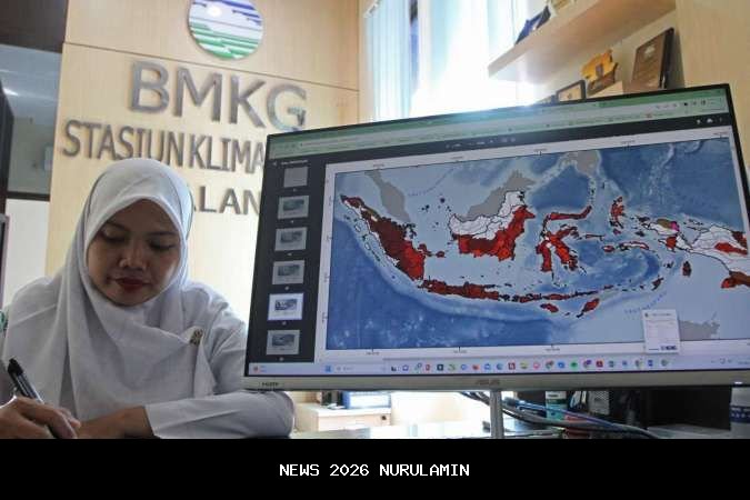 Peringatan dini wilayah Tangerang Raya 12 Januari 2026: Hujan sedang-lebat, angin kencang