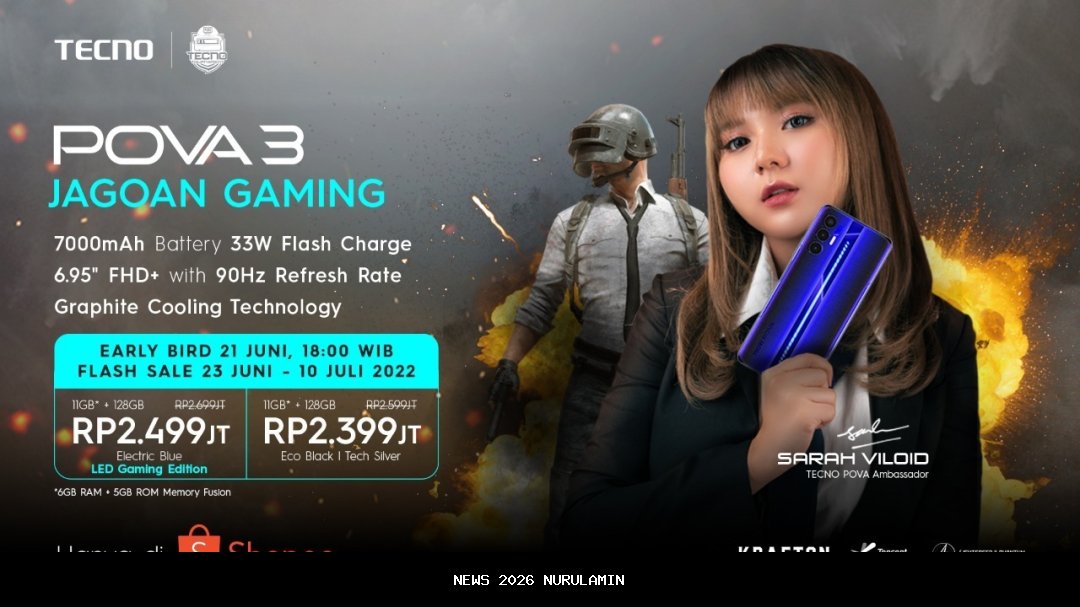 Tecno Pova 7, Baterai 7000mAh Harga 2 Jutaan Tahan Lama