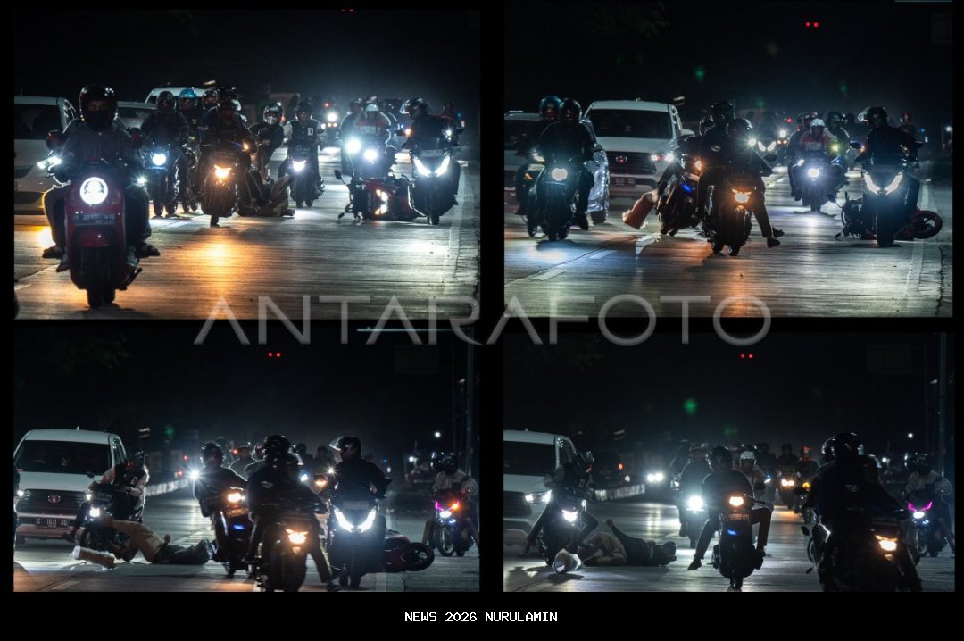 Kecelakaan tunggal di jalur Pantura Tegal, motor diduga melaju kencang