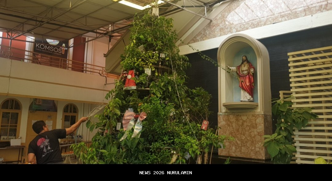 Perayaan Natal di Sheraton Surabaya Dihiasi Penerangan Pohon