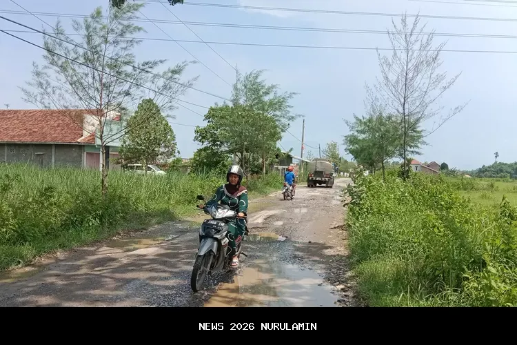 Akses vital nyaris lumpuh, warga tambal jalan rusak antar desa Sukamulya-Karang Endah OKU Timur