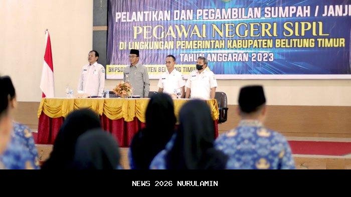 Lantik pejabat dan kepsek, Bupati Belitung Timur tekankan disiplin dan profesionalisme ASN