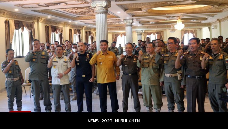 Wabup Fajar Pimpin Pembersihan Lokasi Mako Satpol PP Sumedang