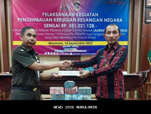 Kejari Serahkan Rp 1,5 M Dugaan Korupsi ke Negara, Kasus DPRD Mamuju Tunggu Hasil BPKP