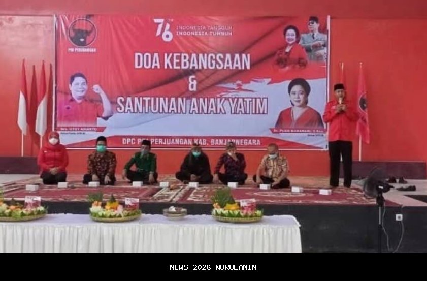 Penutup Tahun 2025, PDIP Gresik Gelar Doa dan Santuni Anak Yatim