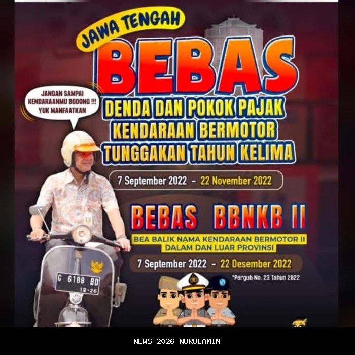 Pemprov Jabar Turunkan Pajak Kendaraan Pelat Kuning Mulai 2026