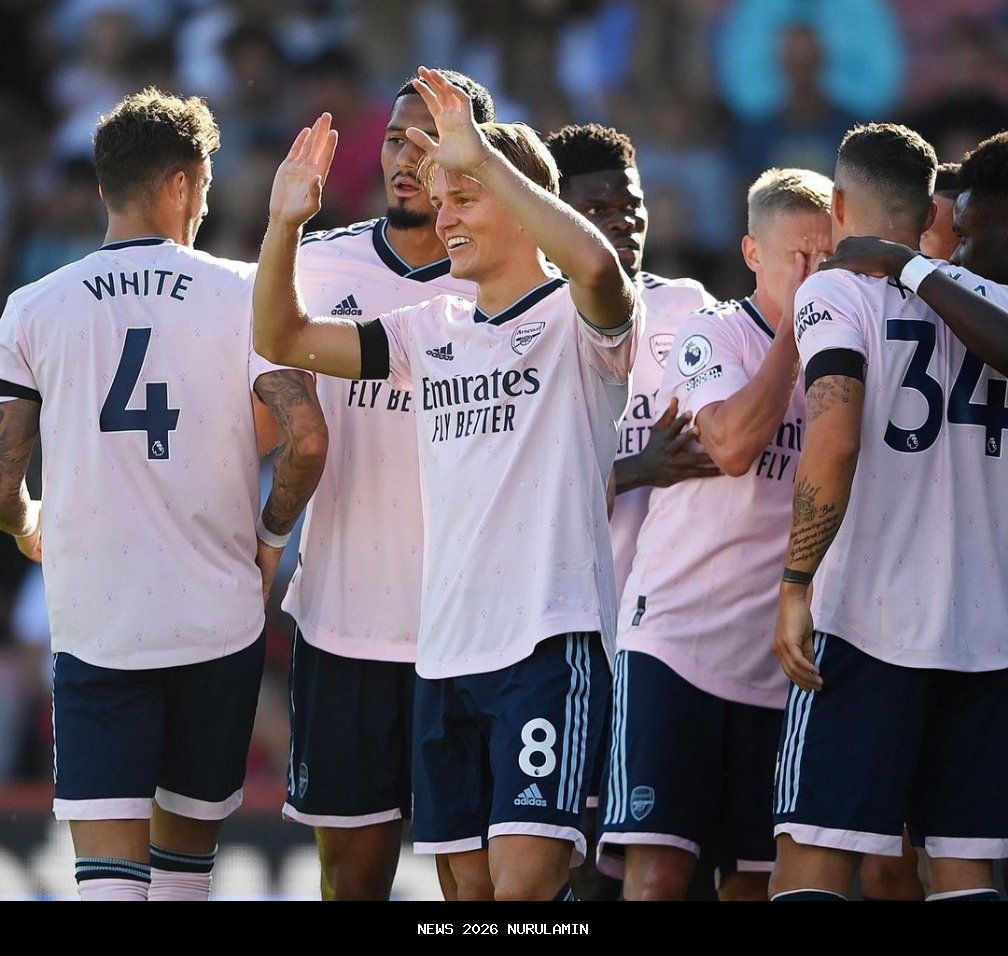 Arsenal Menang 2-3 atas Bournemouth, Dua Gol Membawa Mereka ke Puncak Klasemen Liga Inggris