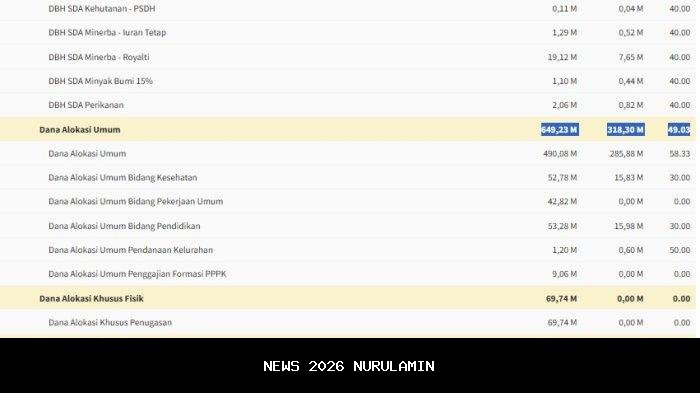 Toli-Toli Terima Dana Transfer Daerah 2025 Rp 802 M per Bulan, DAU Terbesar