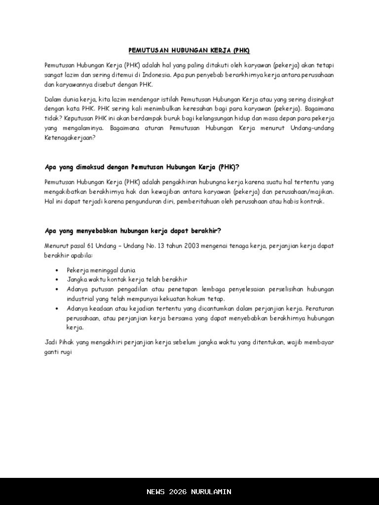 Proses Pemutusan Hubungan Kerja Dianggap Tidak Beradab