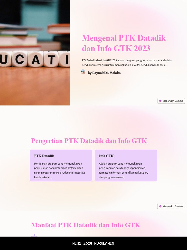 Mengapa Info GTK dan PTK Datadik Tidak Bisa Dibuka 2026? Ini Link Baru Info GTK Kemendikdasmen
