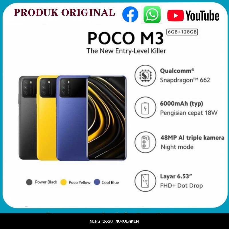 Layar Kurva di Poco M8 5G Ditenagai Snapdragon 6 Gen 3