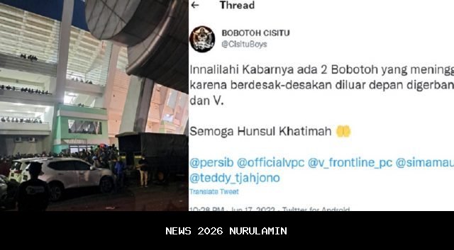 Ada Bobotoh dikabarkan meninggal usai laga Persib vs Persija di jalanan sekitar GBLA