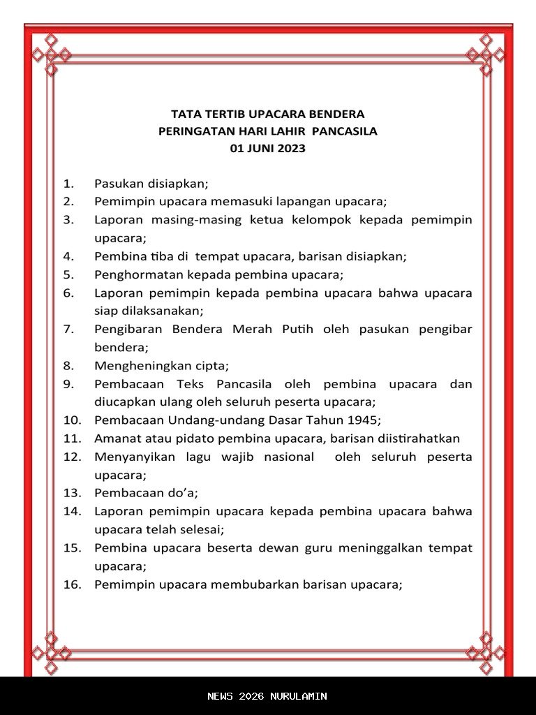 Jaga Identitas Bangsa KODAERAL dalam Upacara Hari Pancasila