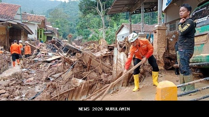Warga yang kesulitan bicara tiba-tiba teriak jelas minta tolong di lokasi longsor Sumedang
