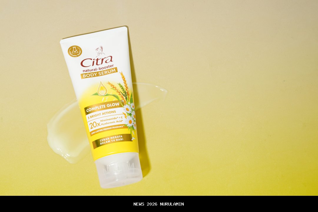 Kulit tubuh lebih cerah dan merata dengan serum pelembap yang sempurna