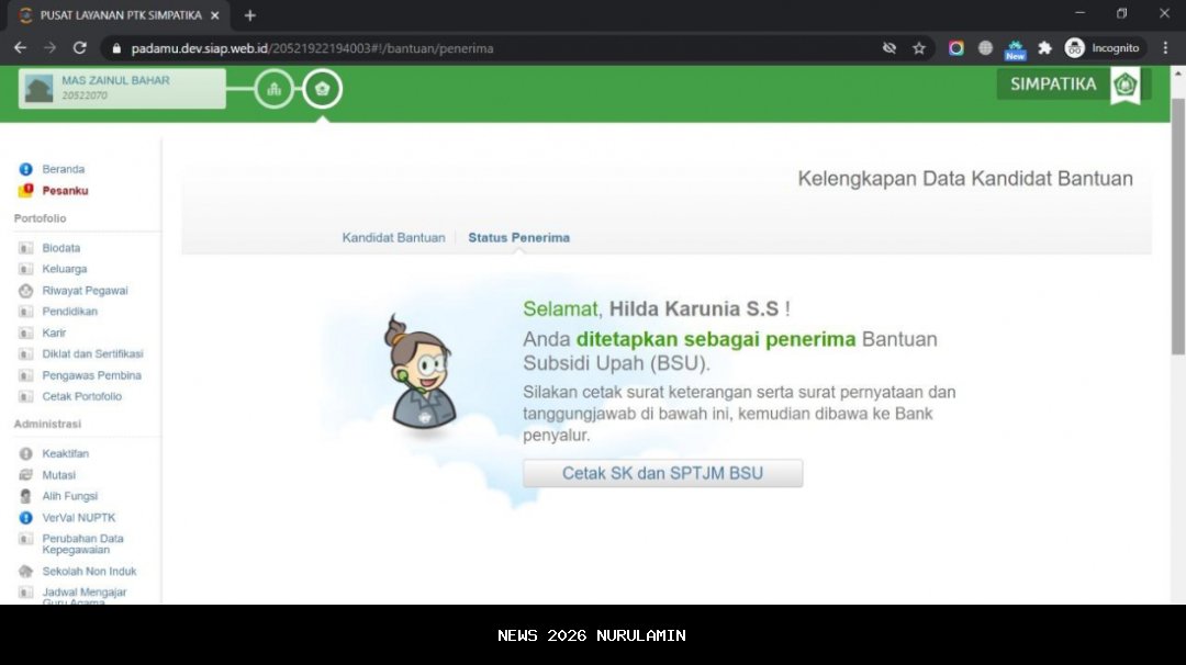 BSU Kemenag 2025 Cair untuk Guru Madrasah Non-ASN, Cek Status via HP!