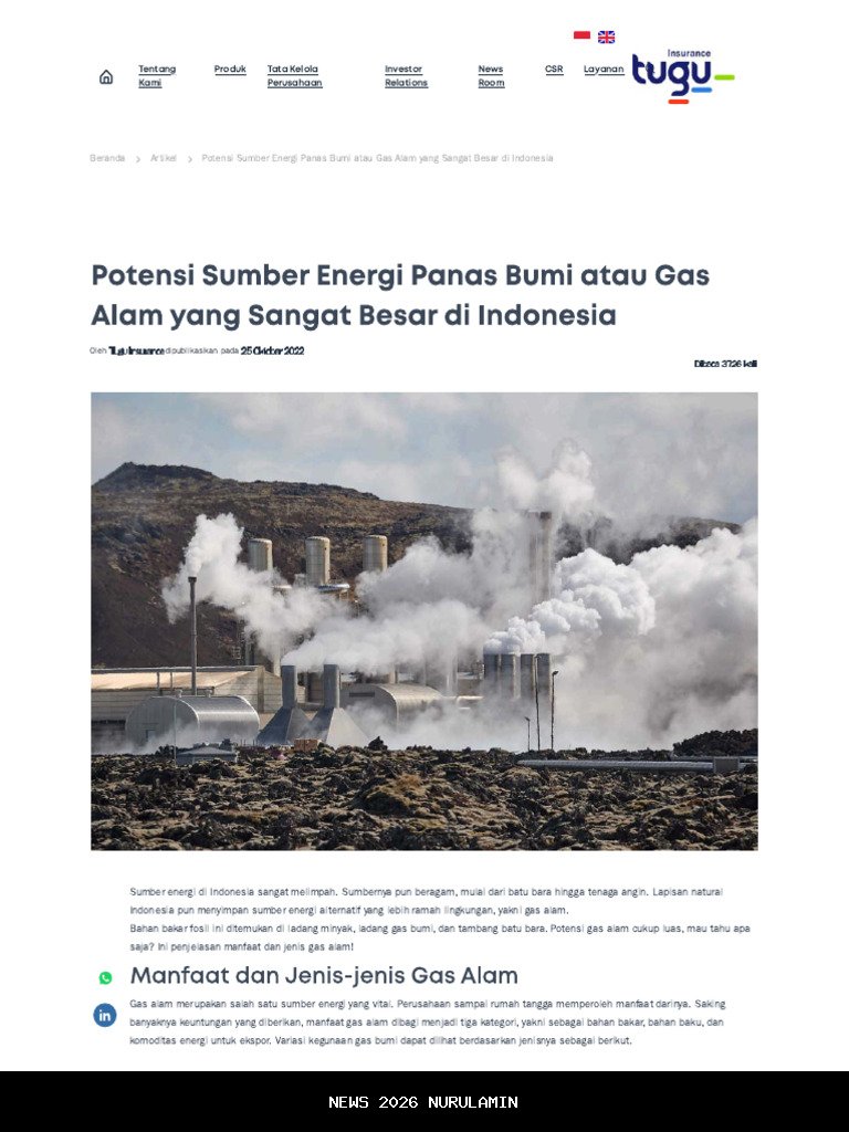 Potensi 23,7 GW, Panas Bumi Jadi Tulang Punggung Listrik Rendah Emisi Nasional
