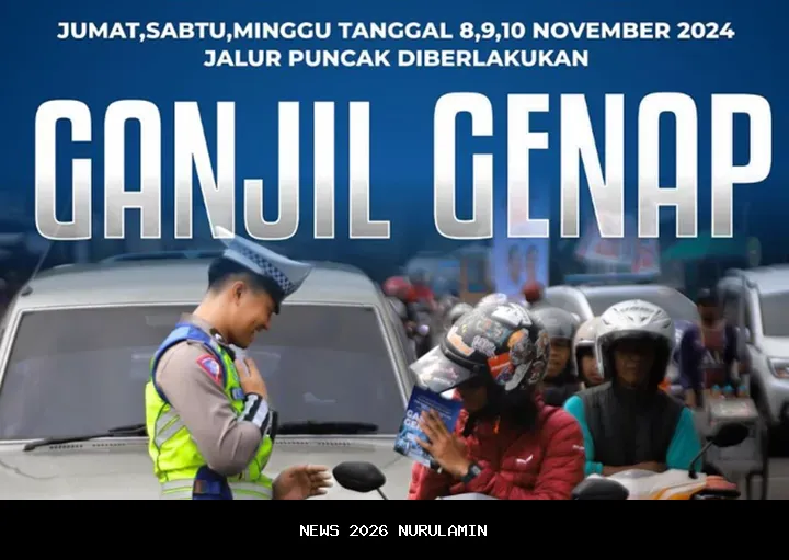Jadwal Puncak Bogor Sabtu 13 Desember 2025: Jam Mulai Satu Arah dan Ganjil Genap
